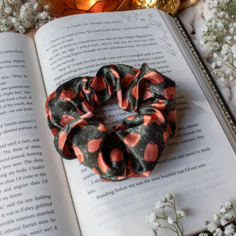 Satin Scrunchie Magic Pumpkins