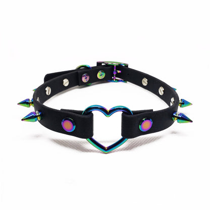 Aorta Rainbow Sinister Heart Collar Large (16.5-19")