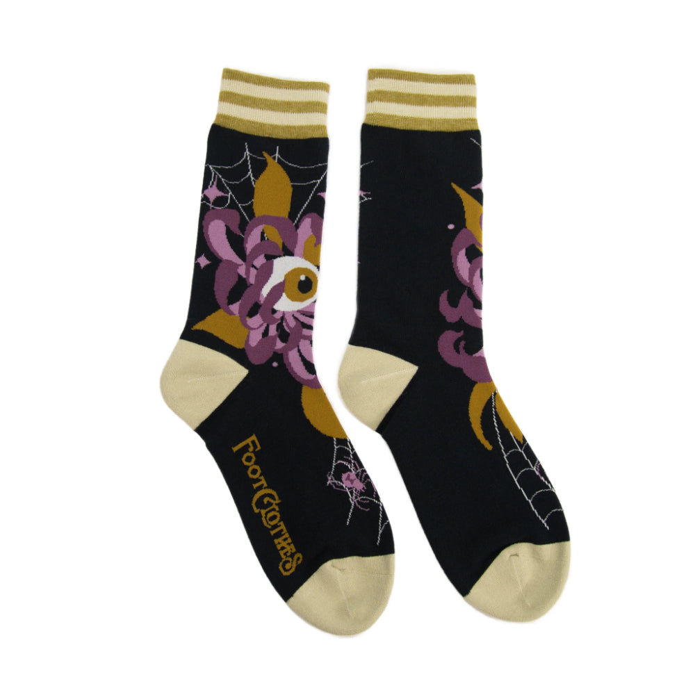 Arachnid’s Bloom Crew Socks Clothing FootClothes   