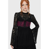 Arden Lace Basque Plum