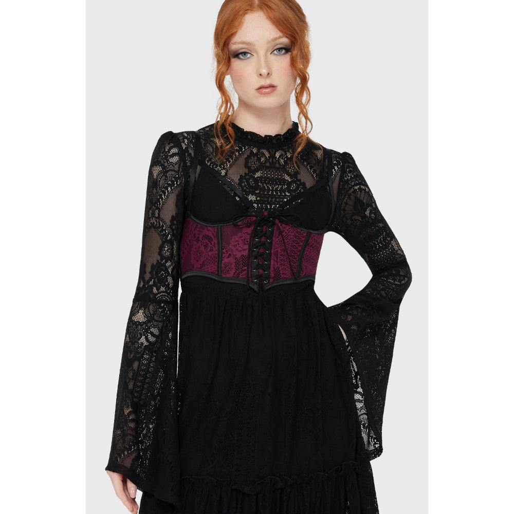 Arden Lace Basque Plum