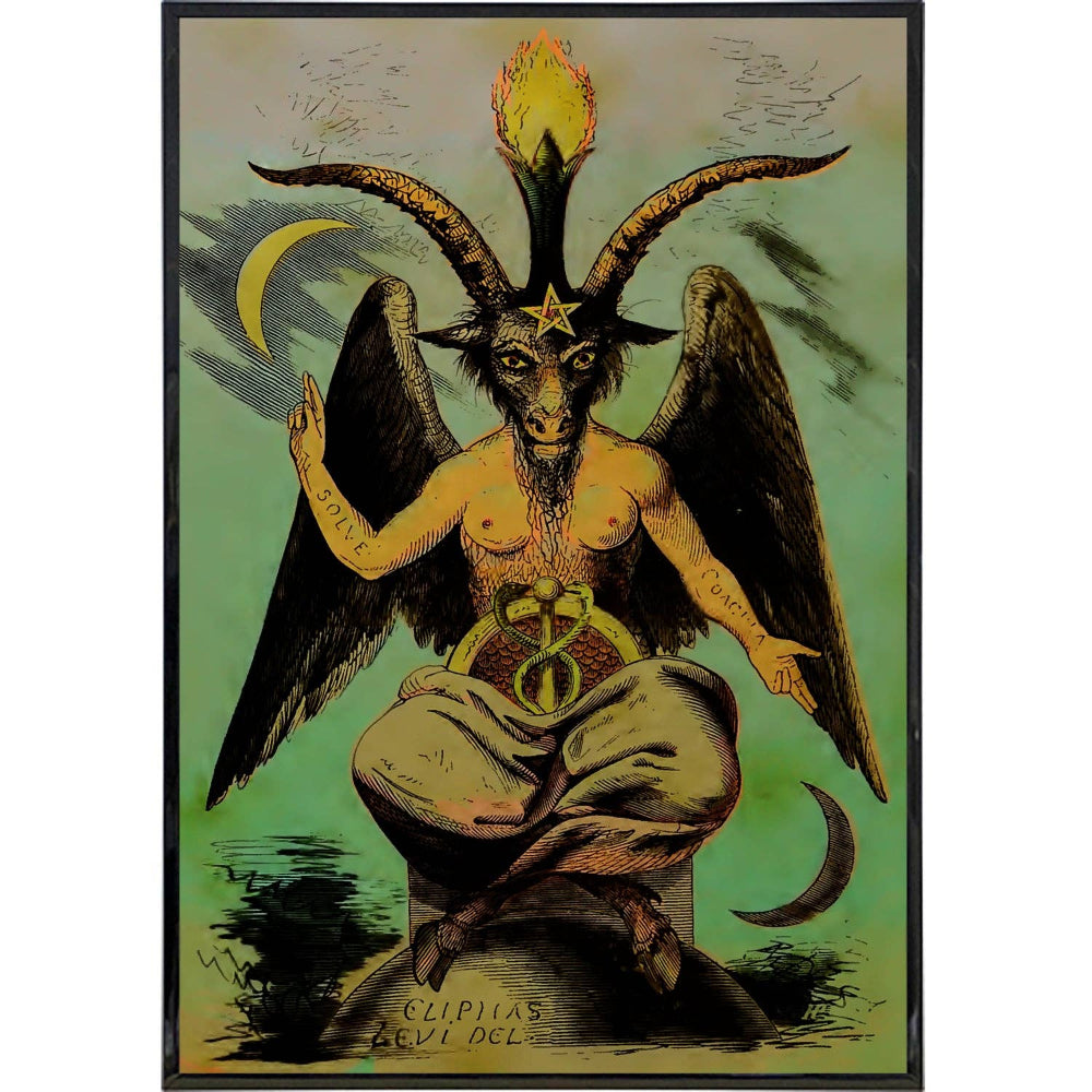 Baphomet Colorized Illustration Poster