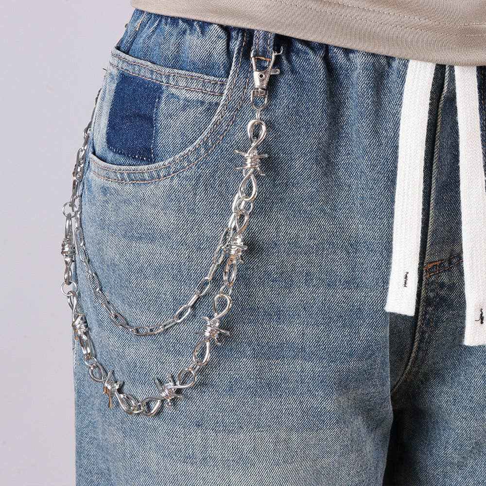 Barbed Wire Layered Waist Chain