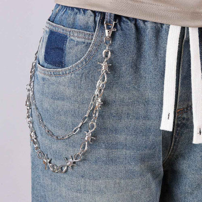 Barbed Wire Layered Waist Chain