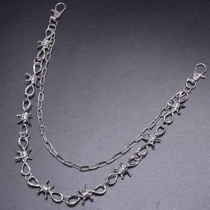 Barbed Wire Layered Waist Chain