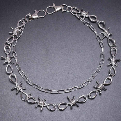 Barbed Wire Layered Waist Chain