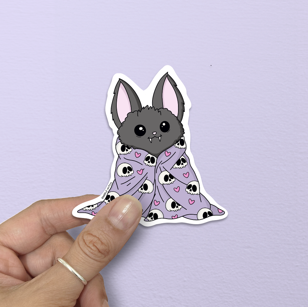 Bat with Blanket Sticker