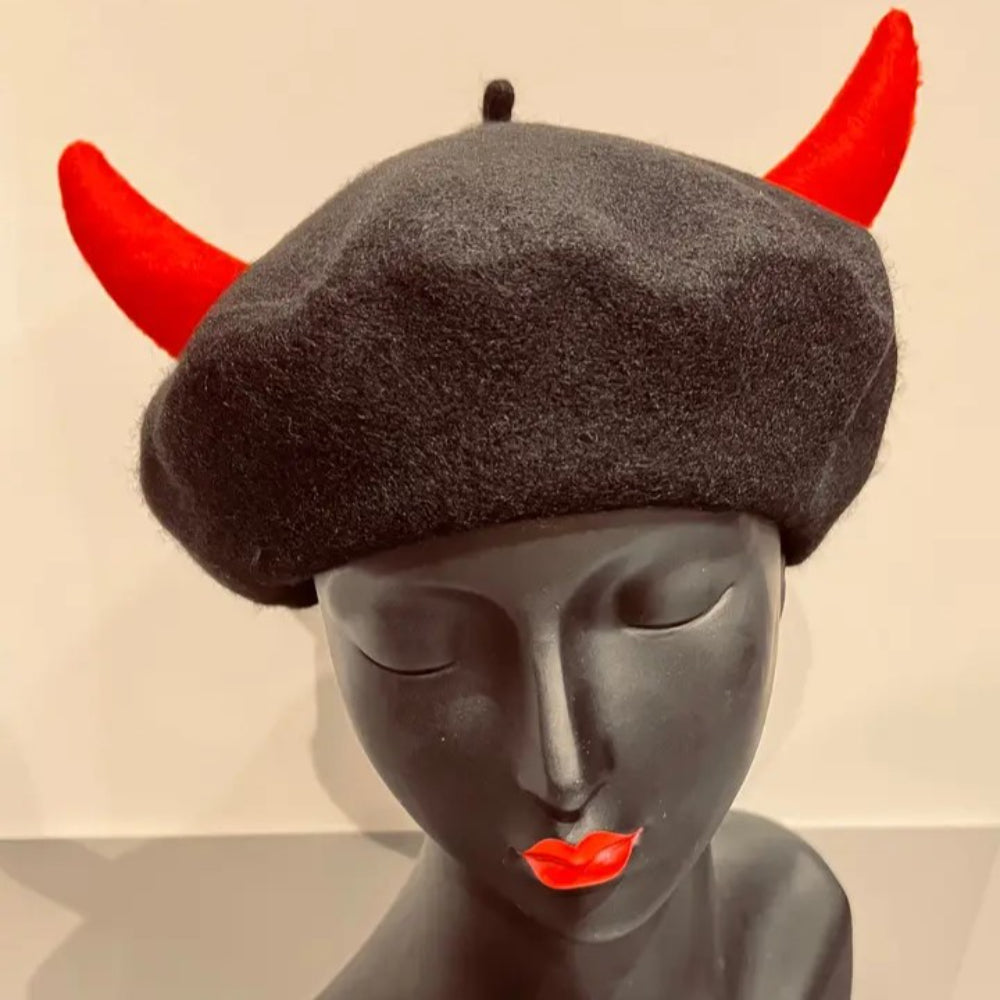 Beret 3D Devil Horns Clothing Witchwood Bags   