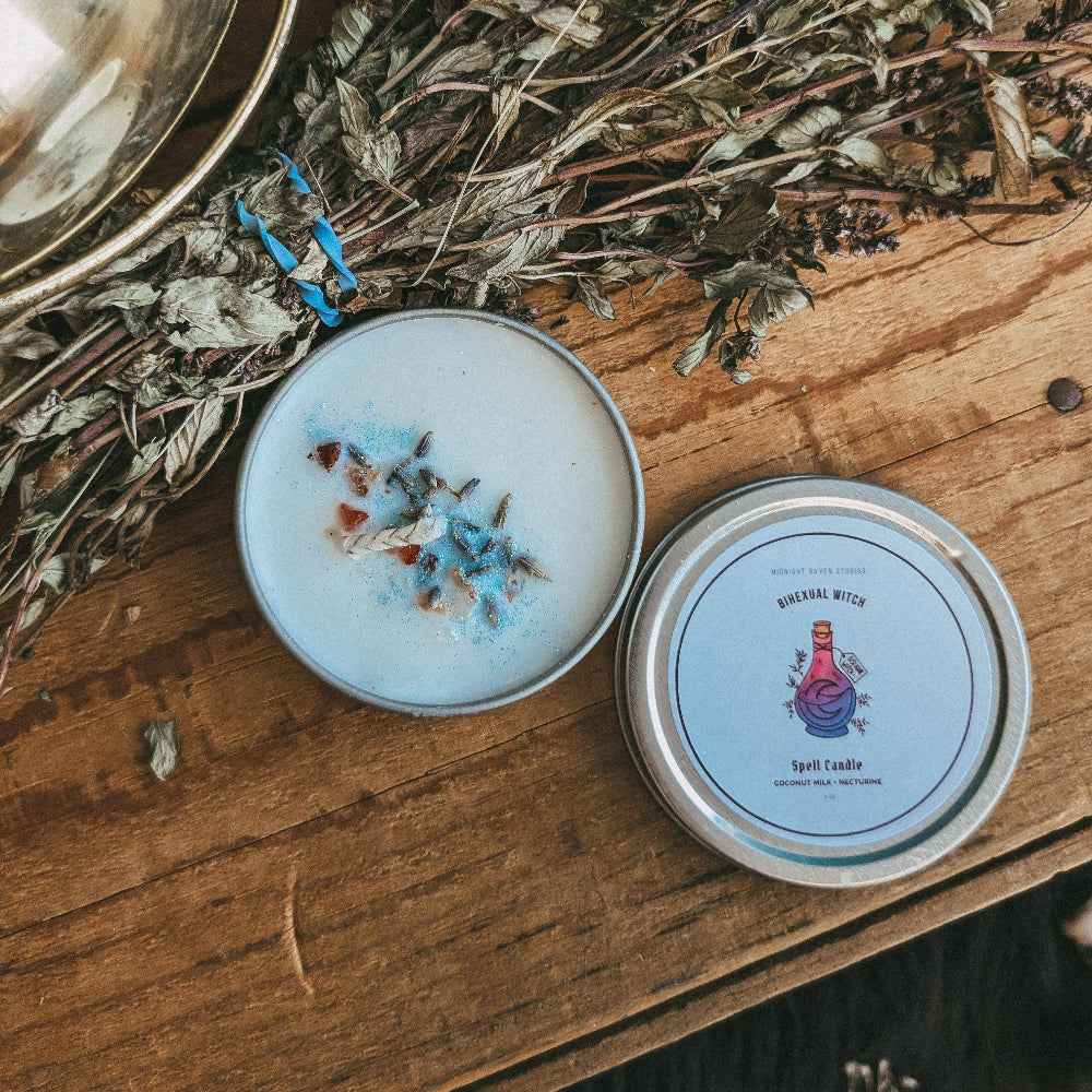 BiHexual Travel Tin Spell Candle
