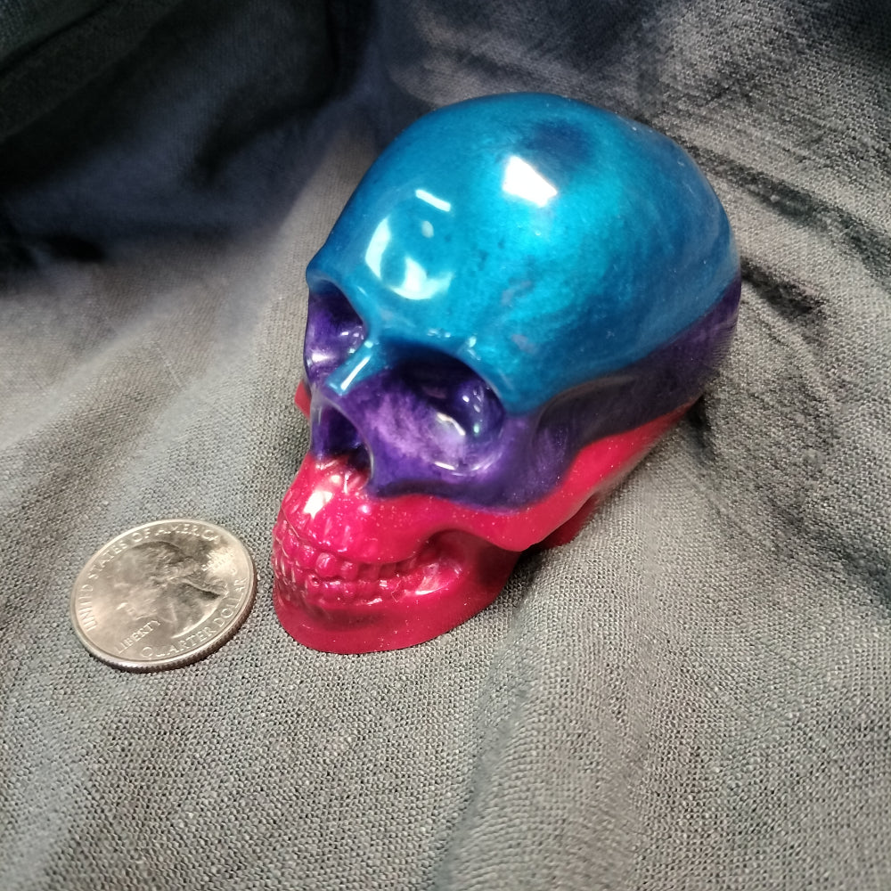 Resin Skull (2.5 Inch) Bric-A-Brac BreZ Art Bi Pride  