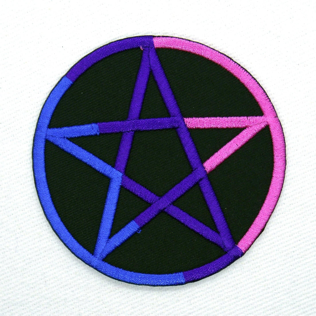 Bi Pride Pentagram Iron On Patch