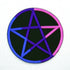 Bi Pride Pentagram Iron On Patch