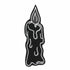 Black Flame Candle Iron On Patch