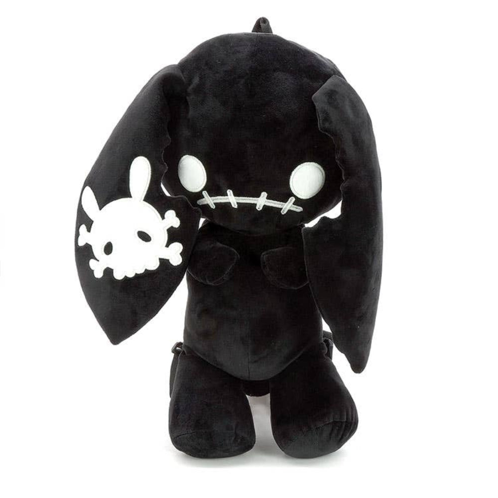 Black Naughty Bunny Plush Backpack