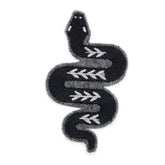 Black and Gray Snake Iron On Patch