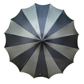 Black and Grey Striped Batwing Umbrella