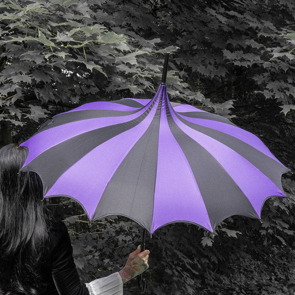 Black and Purple Batwing Umbrella