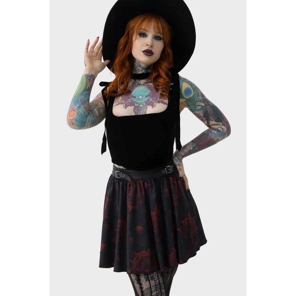 Blood Rose Skirt Clothing Killstar   