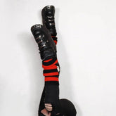 Bloodthirst Striped Leg Warmers Black/Red