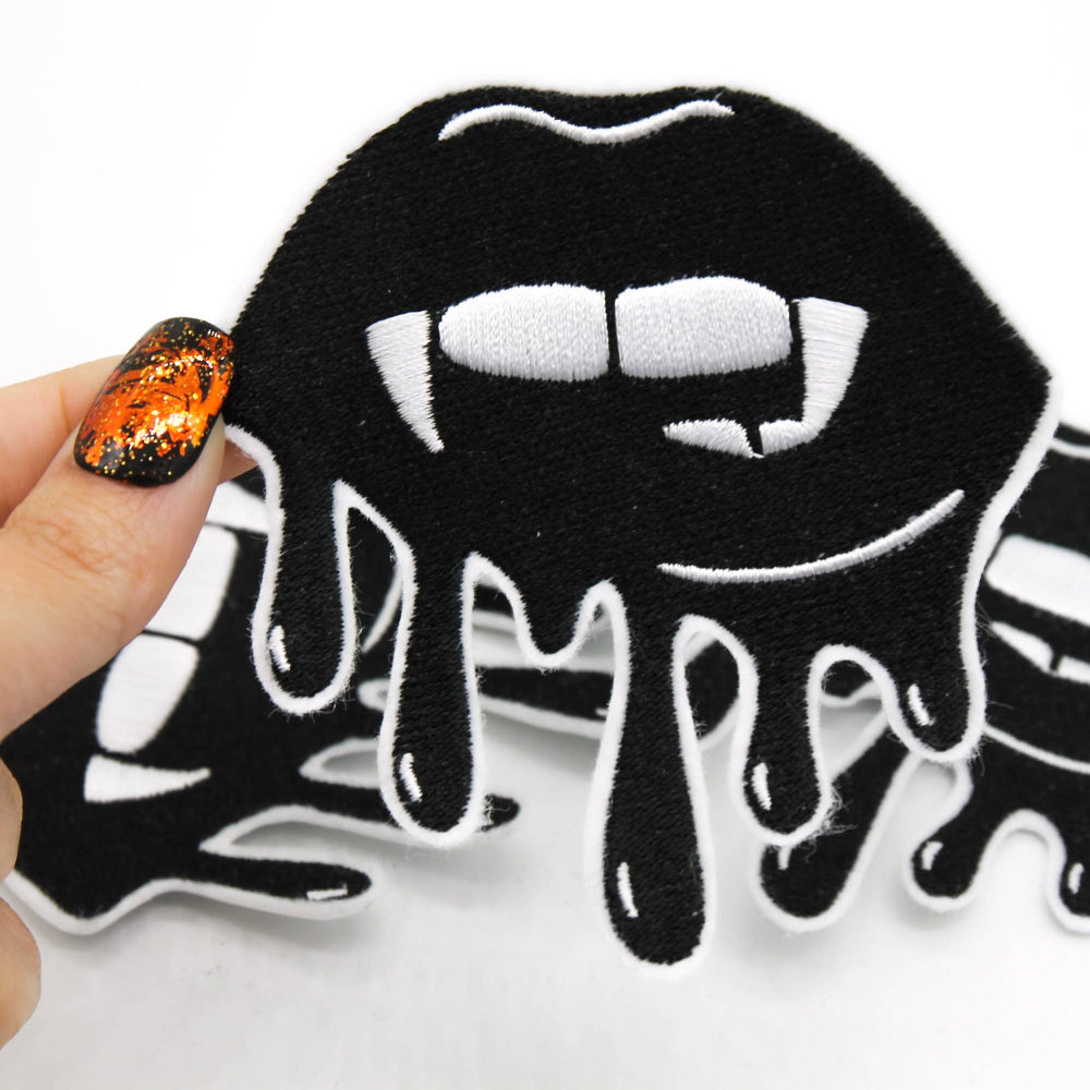 Bloody Vampire Kiss Iron on Patch