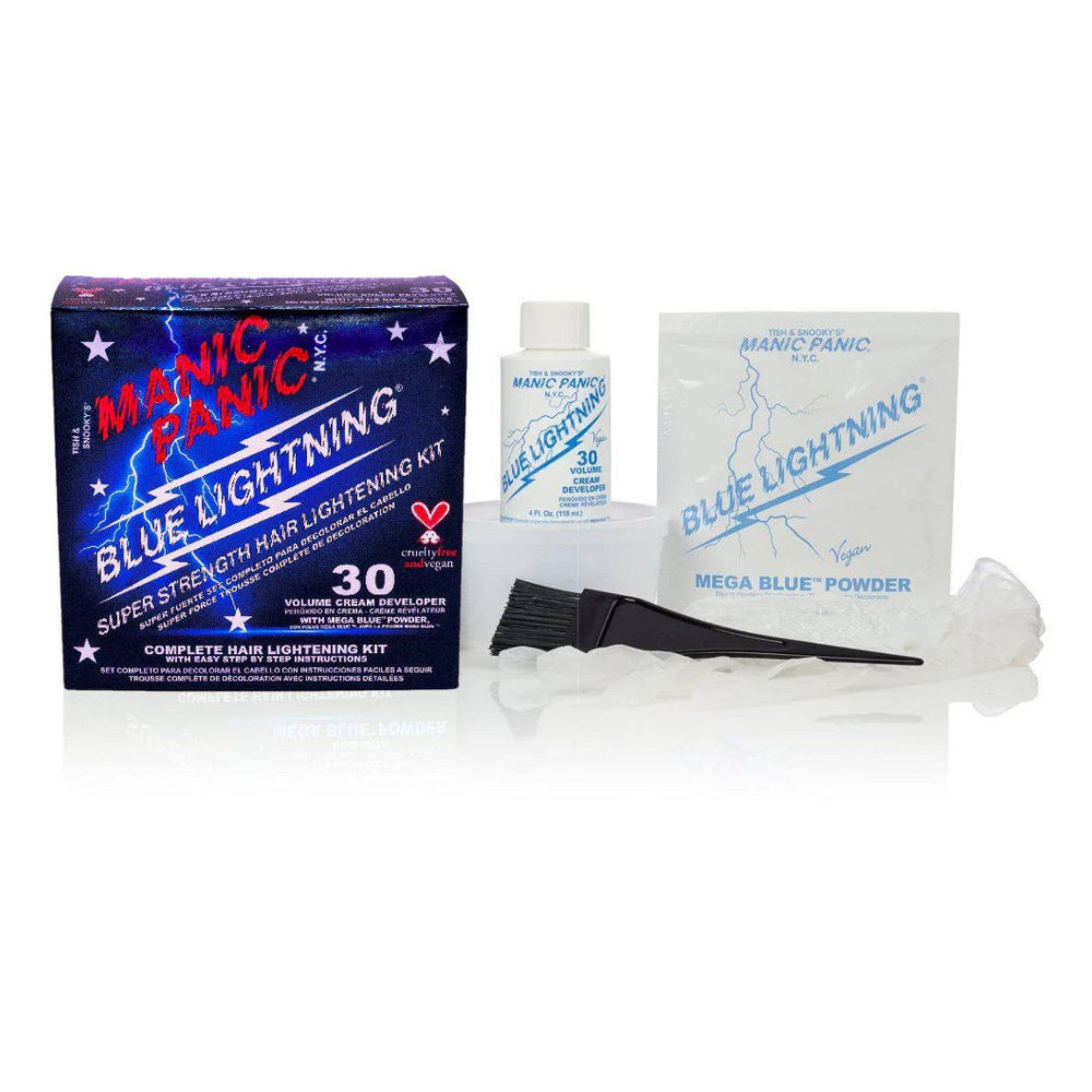 Blue Lightning Bleach Kit 30 Volume with Mega Blue Powder