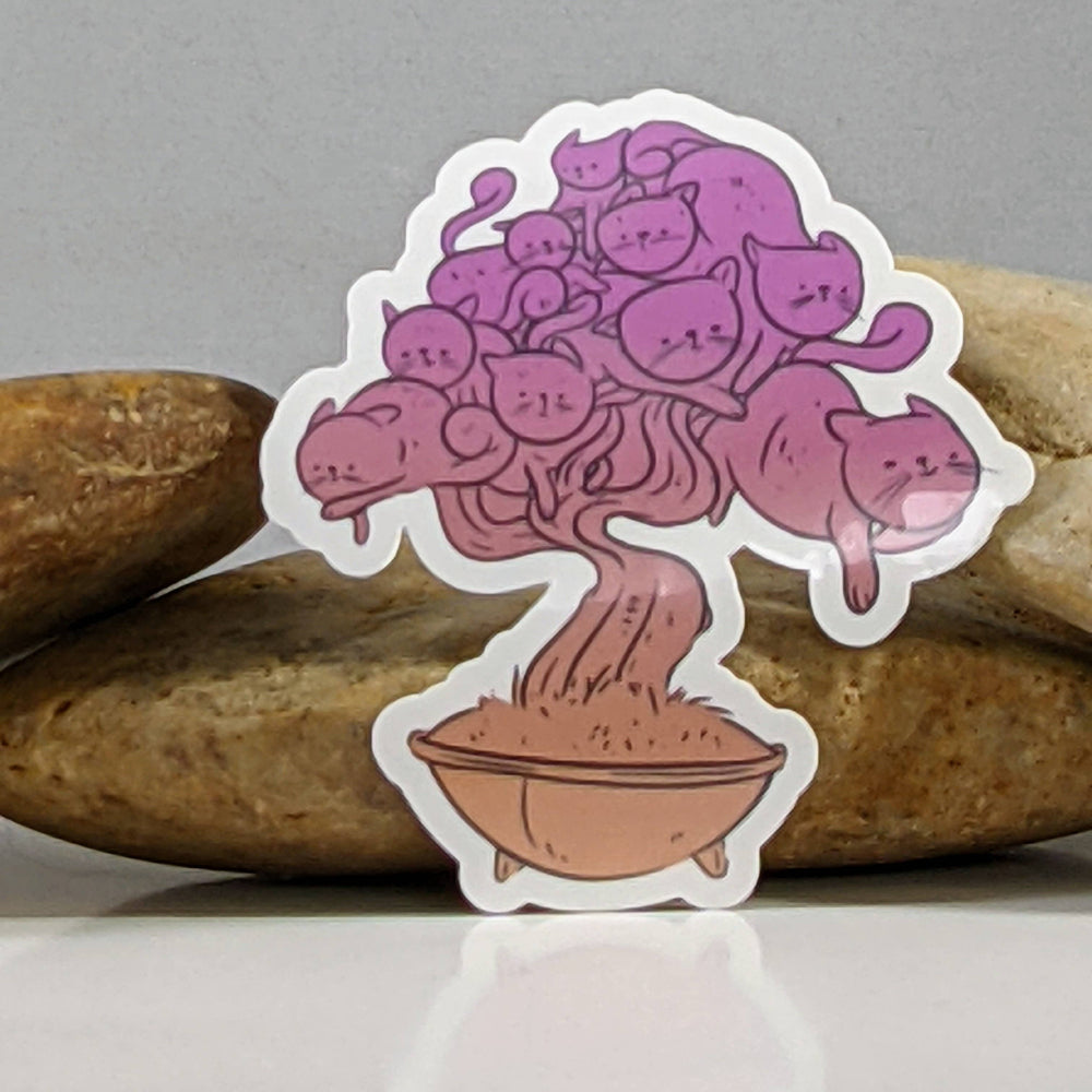 Bonsai Cat Tree Sticker