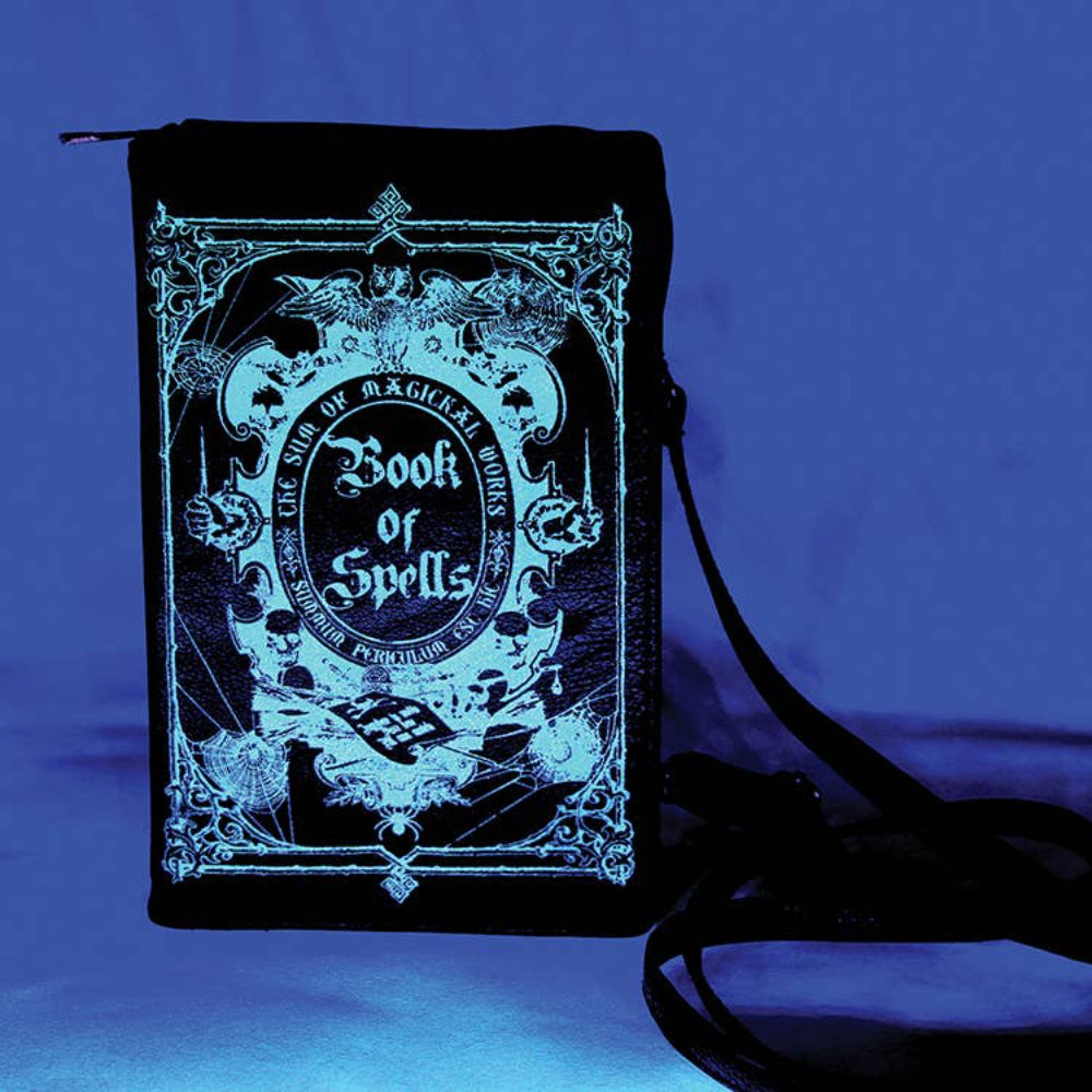 Book of Spells Clutch Bag Glow in the Dark Purses and Wallets COMECO INC   