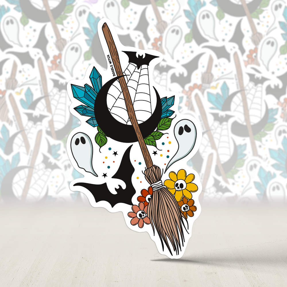 Broomstick Sticker