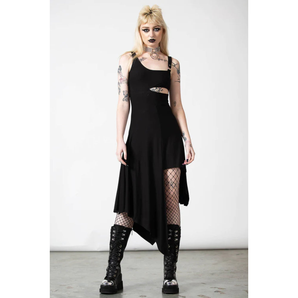 Corvia Asymmetric Dress Clothing Killstar   