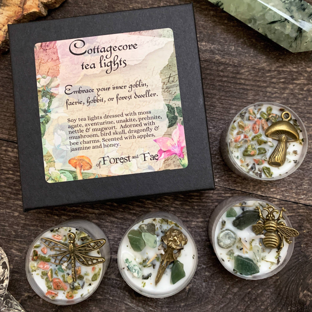 Cottagecore Tealight Candles Of Forest and Fae