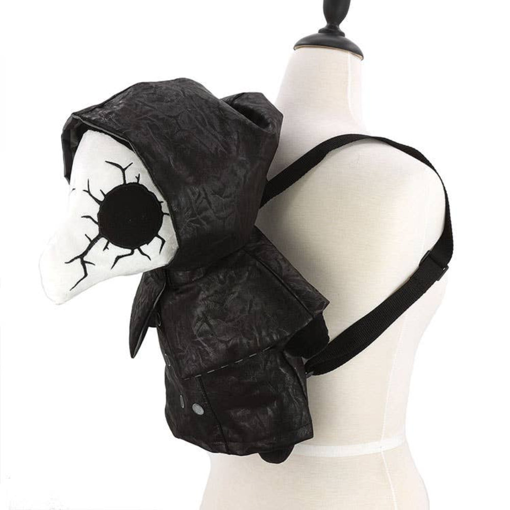 Cracked Mask Plague Doctor Plush Backpack