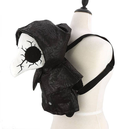 Cracked Mask Plague Doctor Plush Backpack