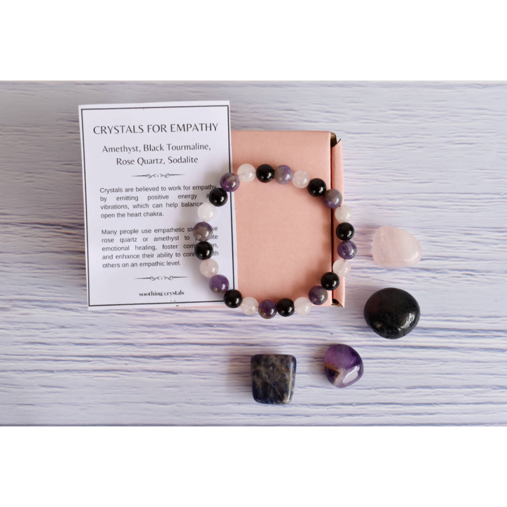 Crystal Gift Set - Empath Protection Witchcraft Soothing Crystals   