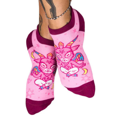 Cute Baphomet Ankle Socks