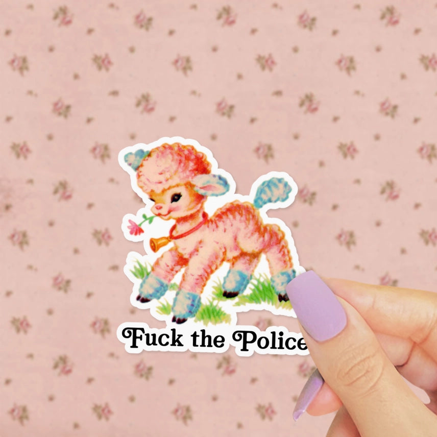 Fuck the Police Lamb Sticker