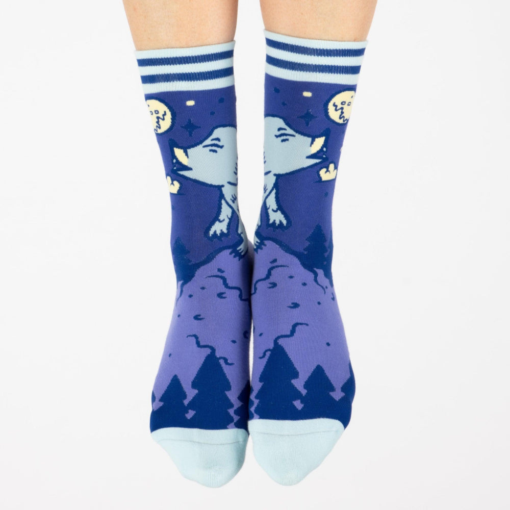 Cute Werewolf Crew Socks Clothing FootClothes   