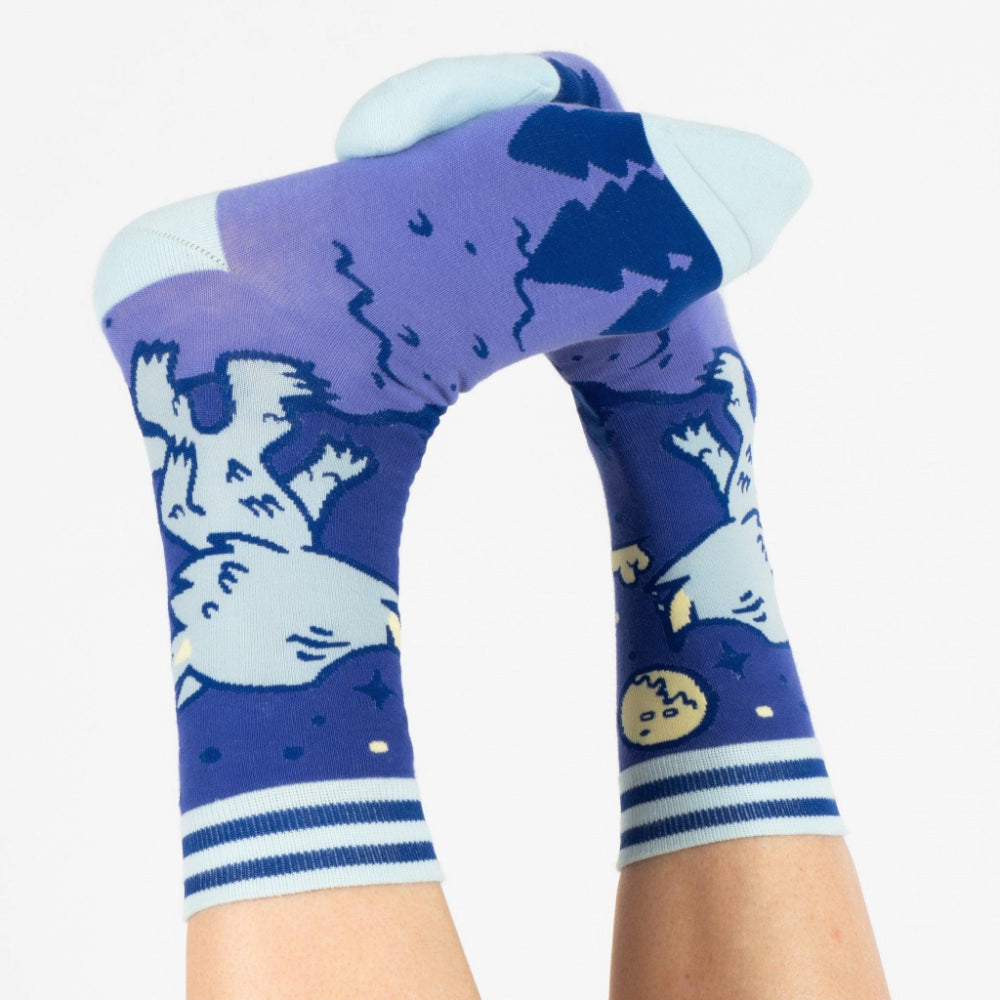Cute Werewolf Crew Socks Clothing FootClothes   