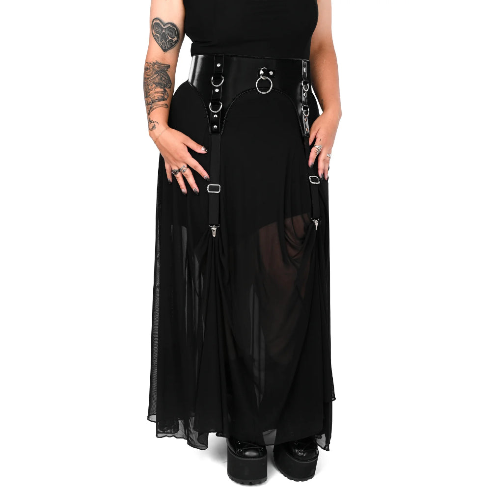 Liquid Velvet Garter Belt