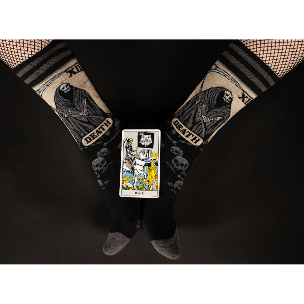 Death Tarot Card Crew Socks Clothing FootClothes   