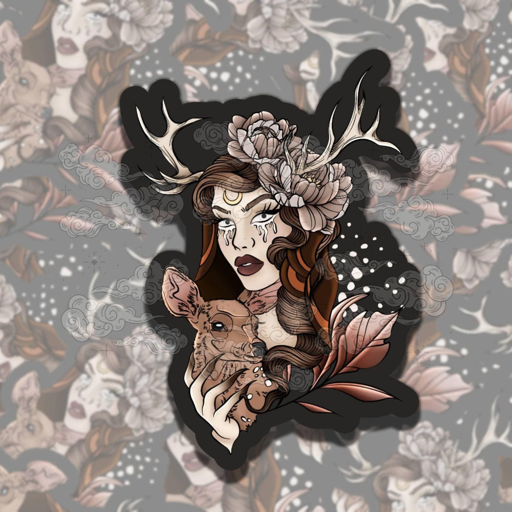 Deer Mother Vinyl Sticker