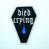 Died Crying Coffin Iron On Patch