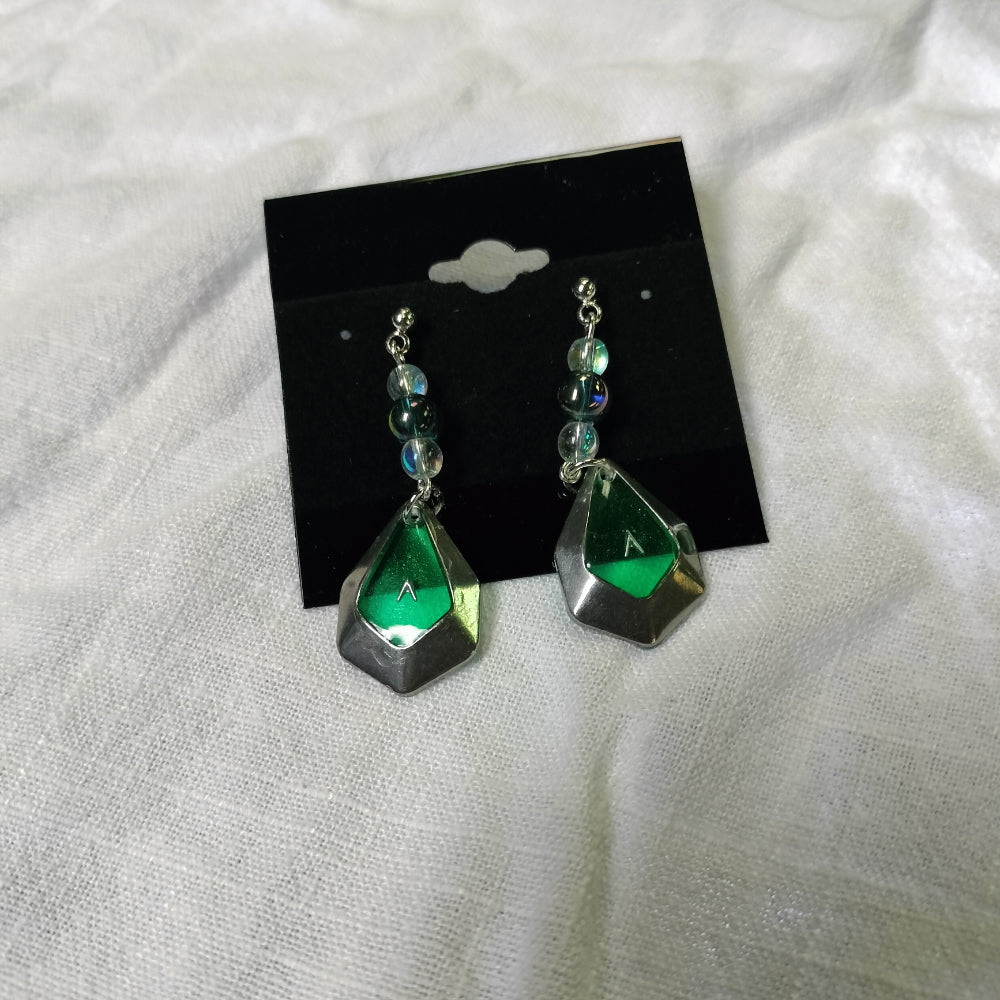 Handmade Dragon Scale Earrings Jewelry Pink Star Arts Green  