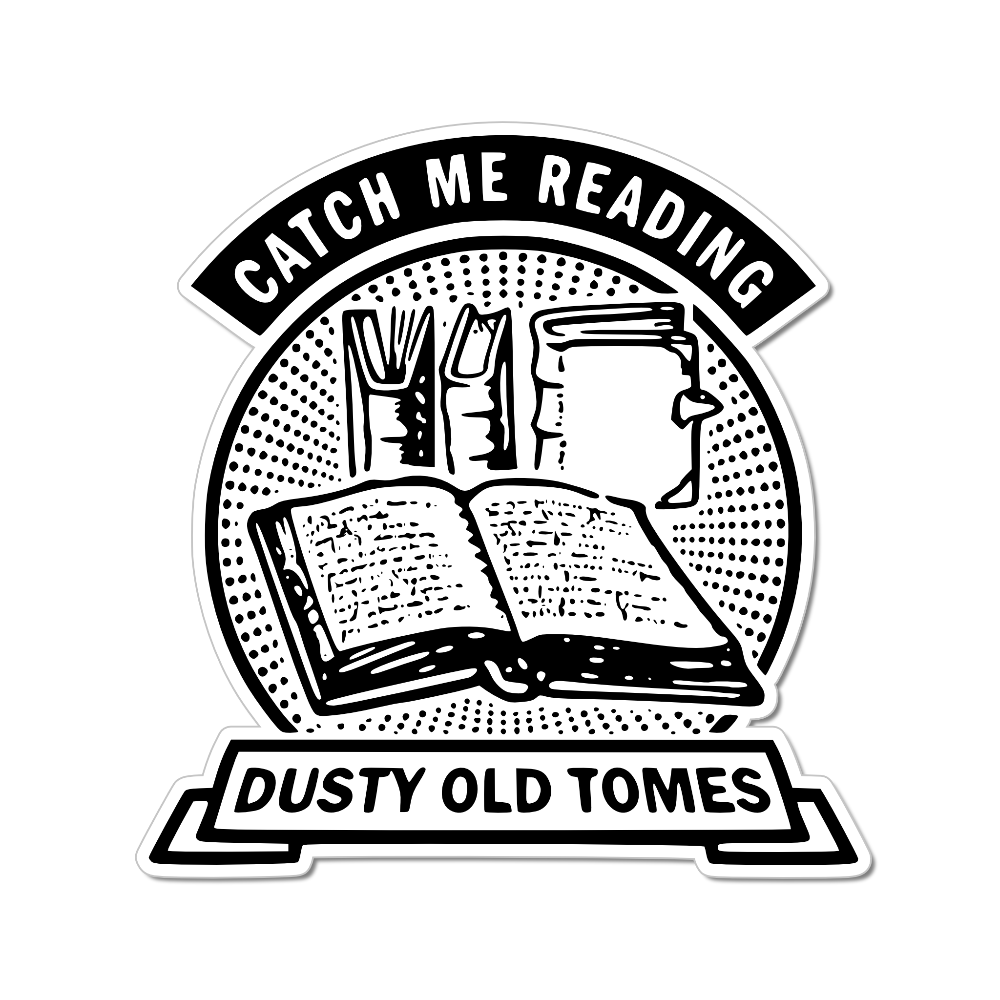 Dusty Old Tomes Die-cut Sticker