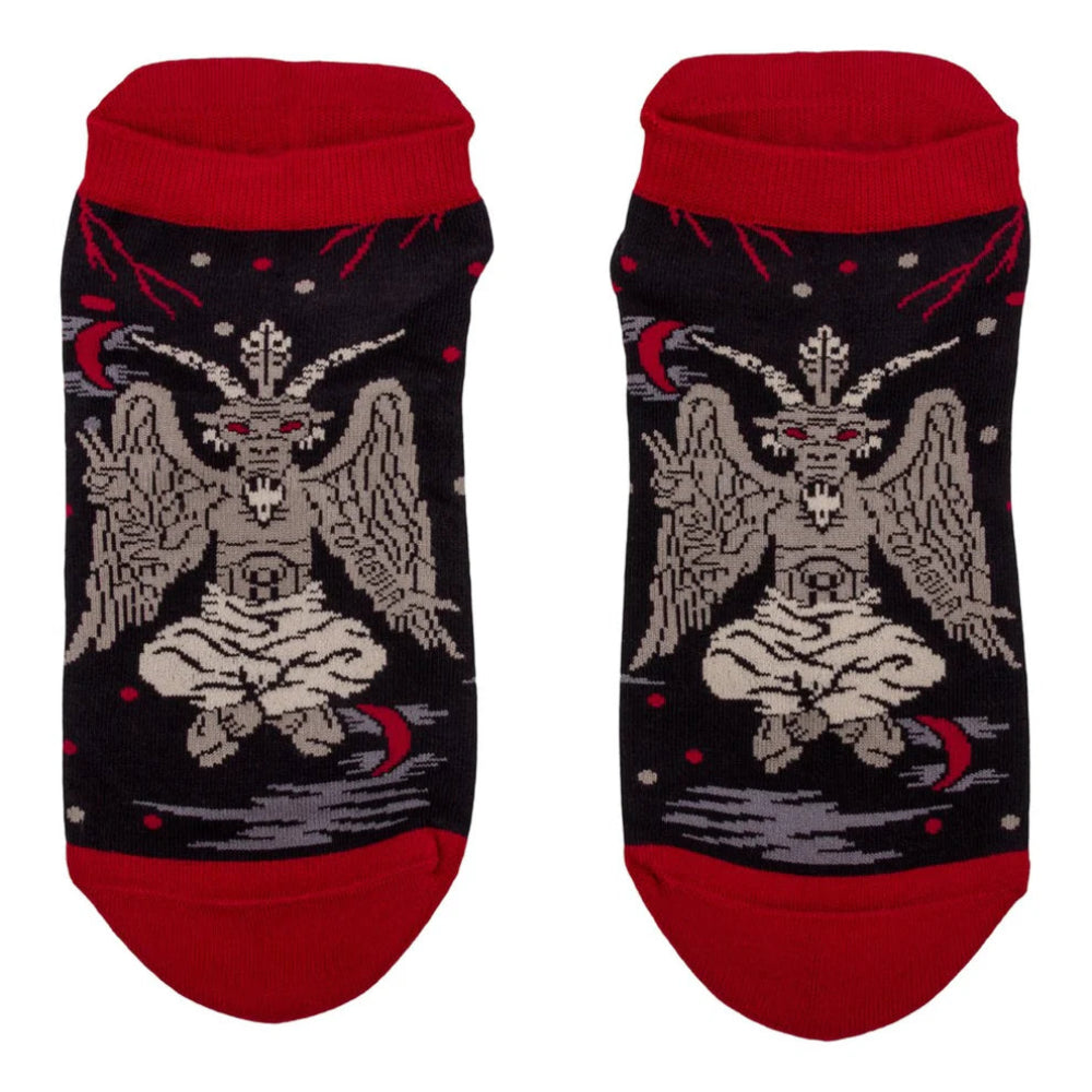 Evil Baphomet Ankle Socks