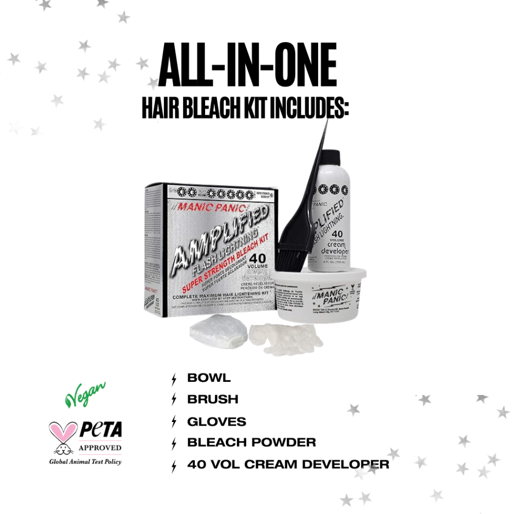 Flash Lightning Hair Bleach Kit 40 Volume Cream Developer