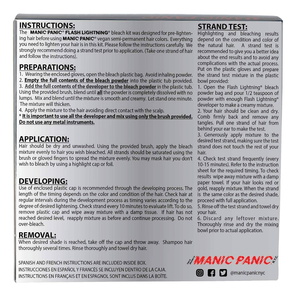 Flash Lightning Hair Bleach Kit 40 Volume Cream Developer