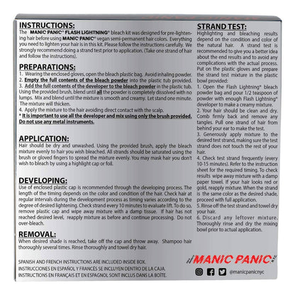 Flash Lightning Hair Bleach Kit 40 Volume Cream Developer