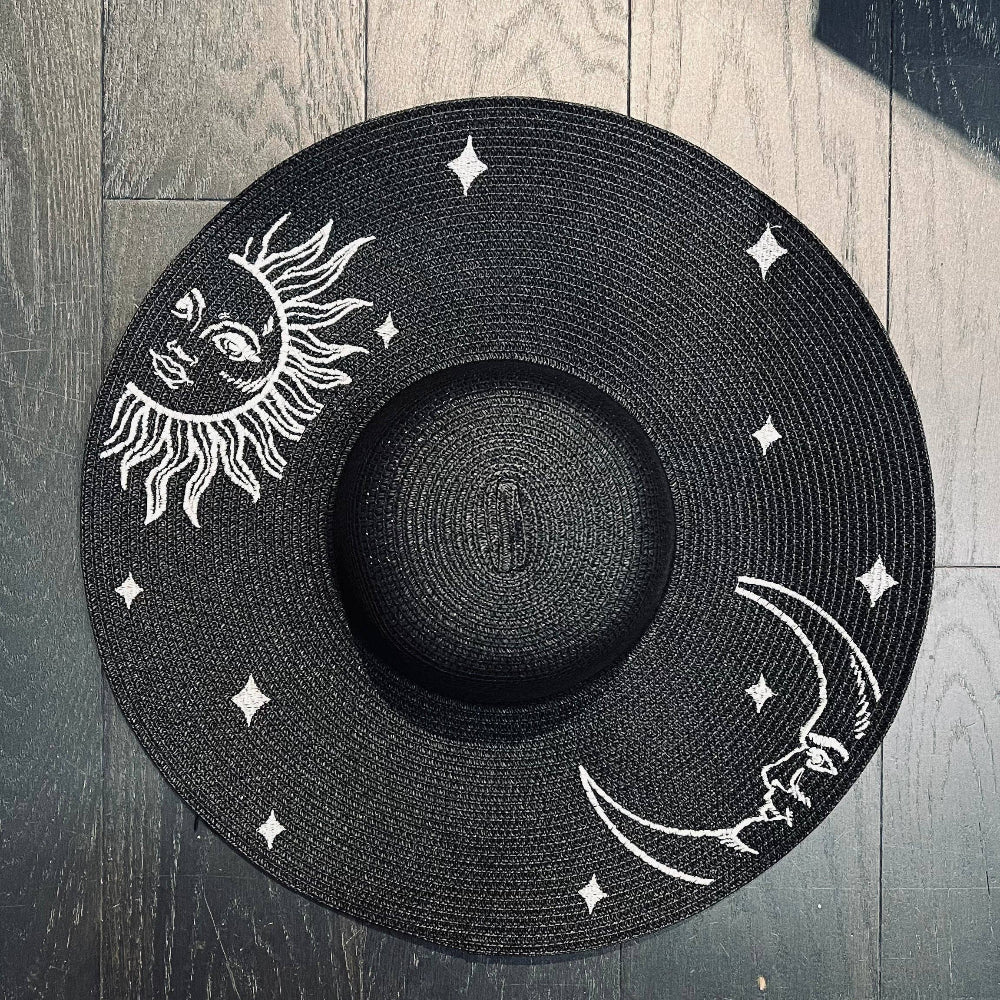 Floppy Sun Hat Celestial Sun and Moon