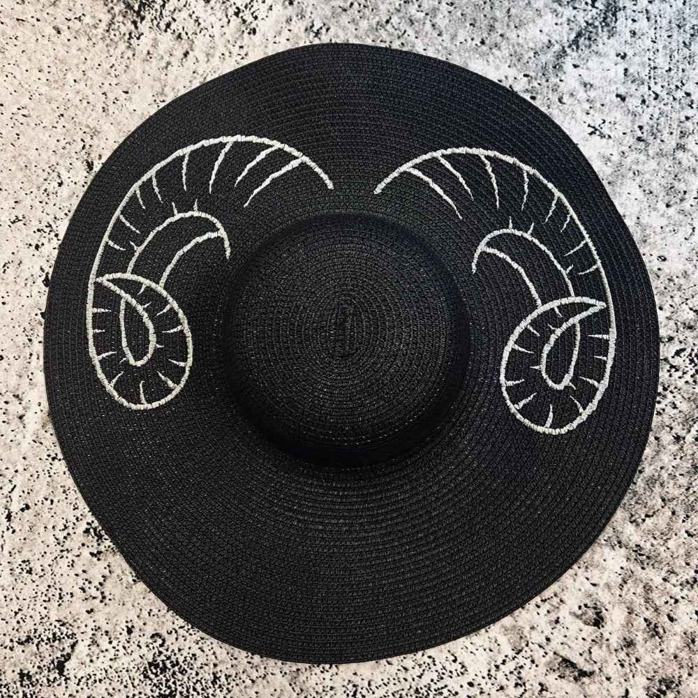 Floppy Sun Hat Curly Horns