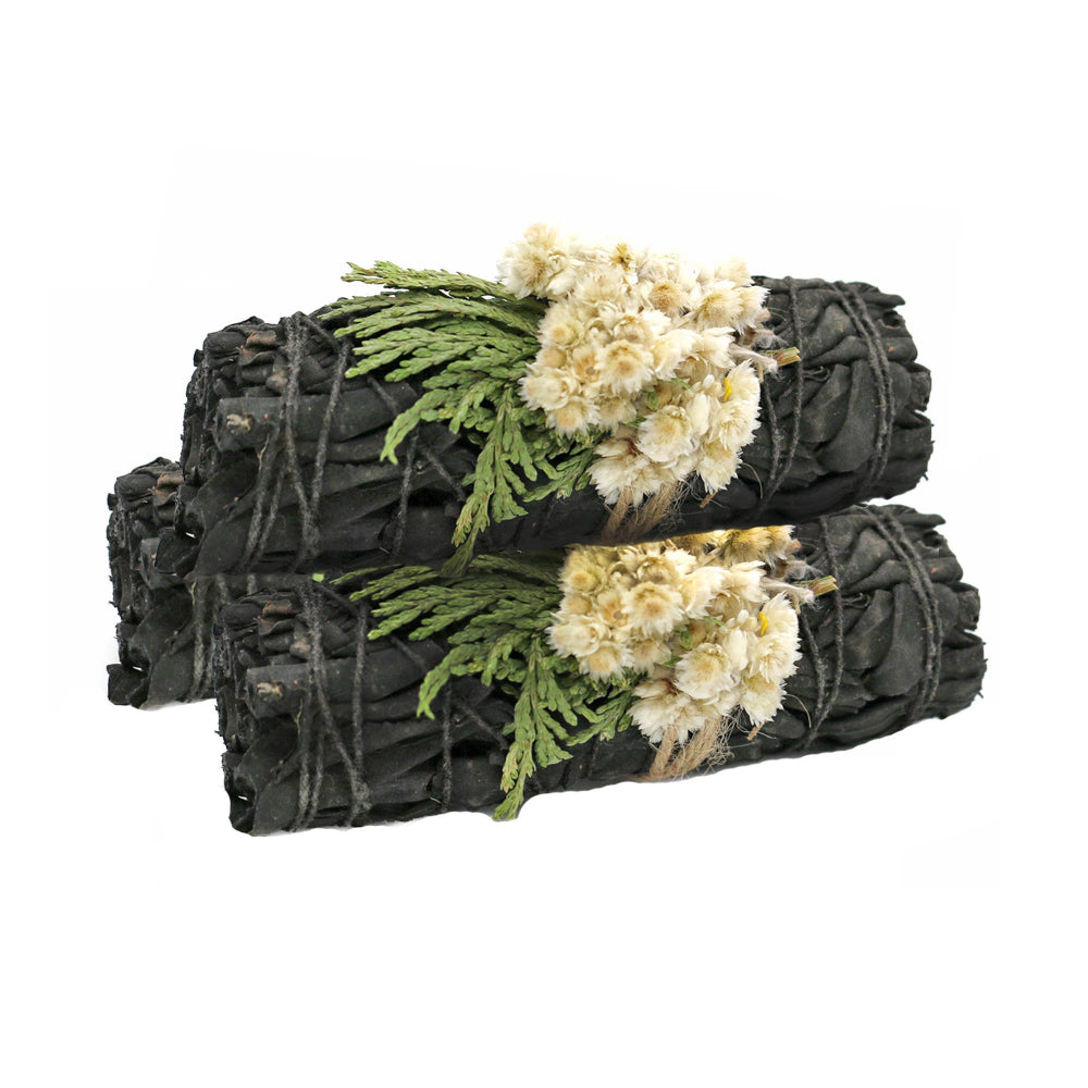 Floral Sage Smoke Cleansing Bundle Midnight Bloom White Sage